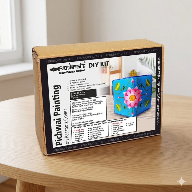 Pichwai Painting on Passport Cover DIY Kit 