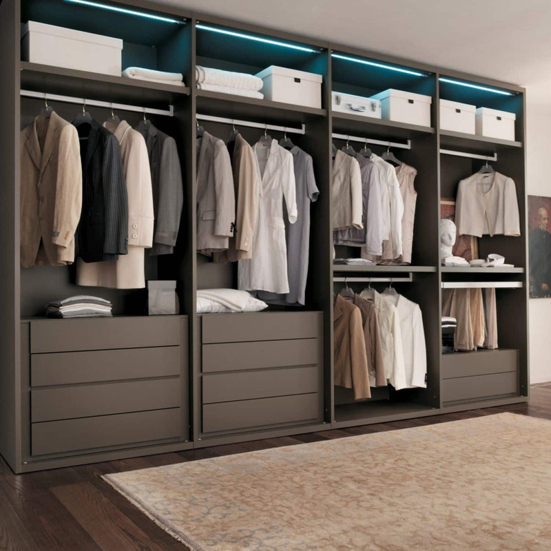 Minimalist closet system, Palo Alto