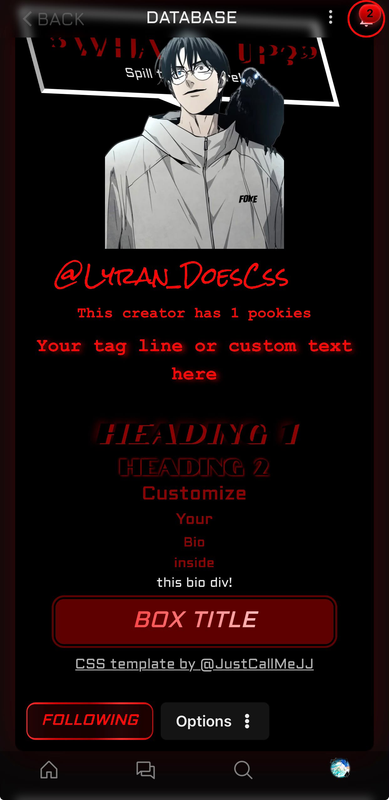 Mobile Preview Profile