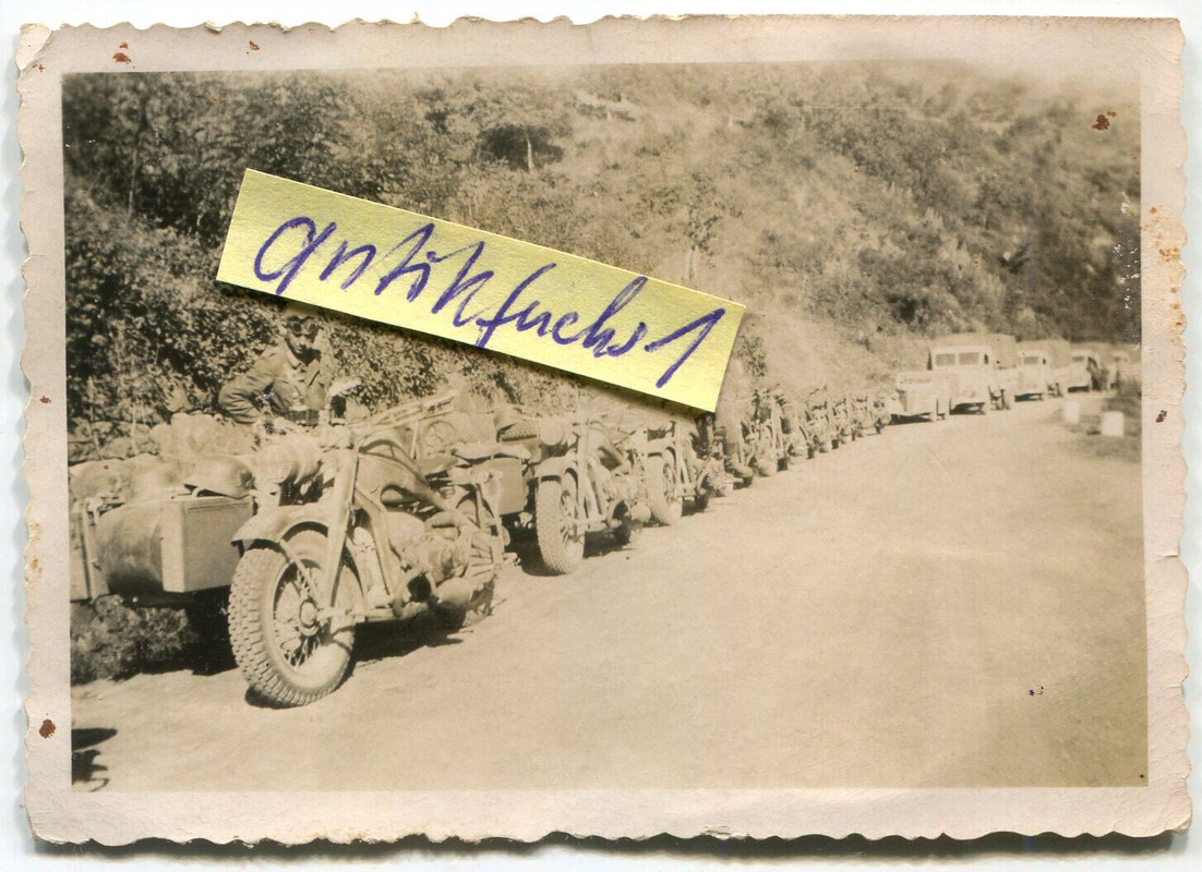 Zündapp KS 750 Krad-Motorrad-Gespann Kolonne an der Südfront im 2.WK