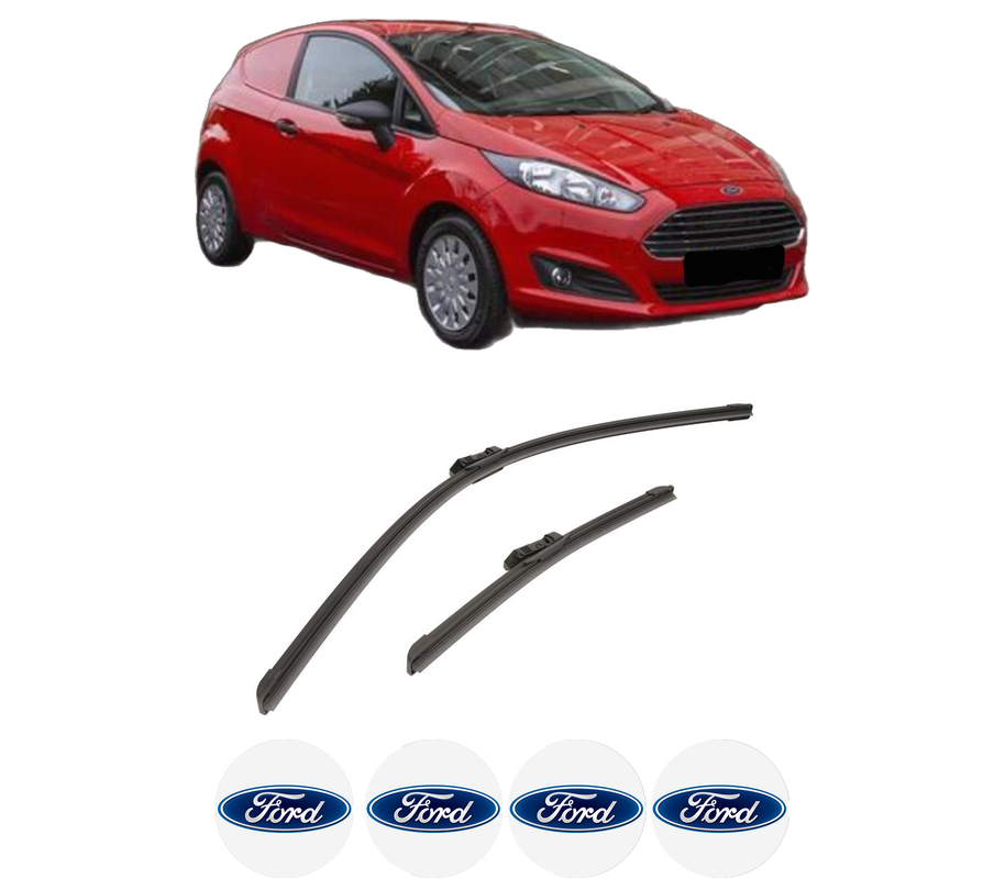 Set stergatoare auto FORD FIESTA VII Van din 2018-2020, pentru parbriz auto, 2 bucati, Bosch Aerotwin, din cauciuc siliconat rezistent, 4 Stickere Auto FORD