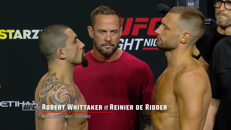 Кантар преди UFC on ABC: Уитакър - де Ридер