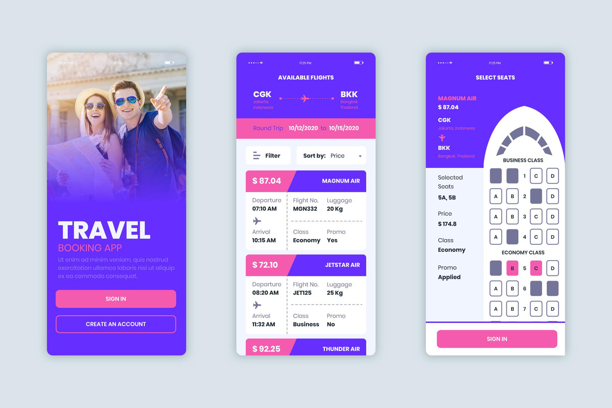 Booking System website screenshot