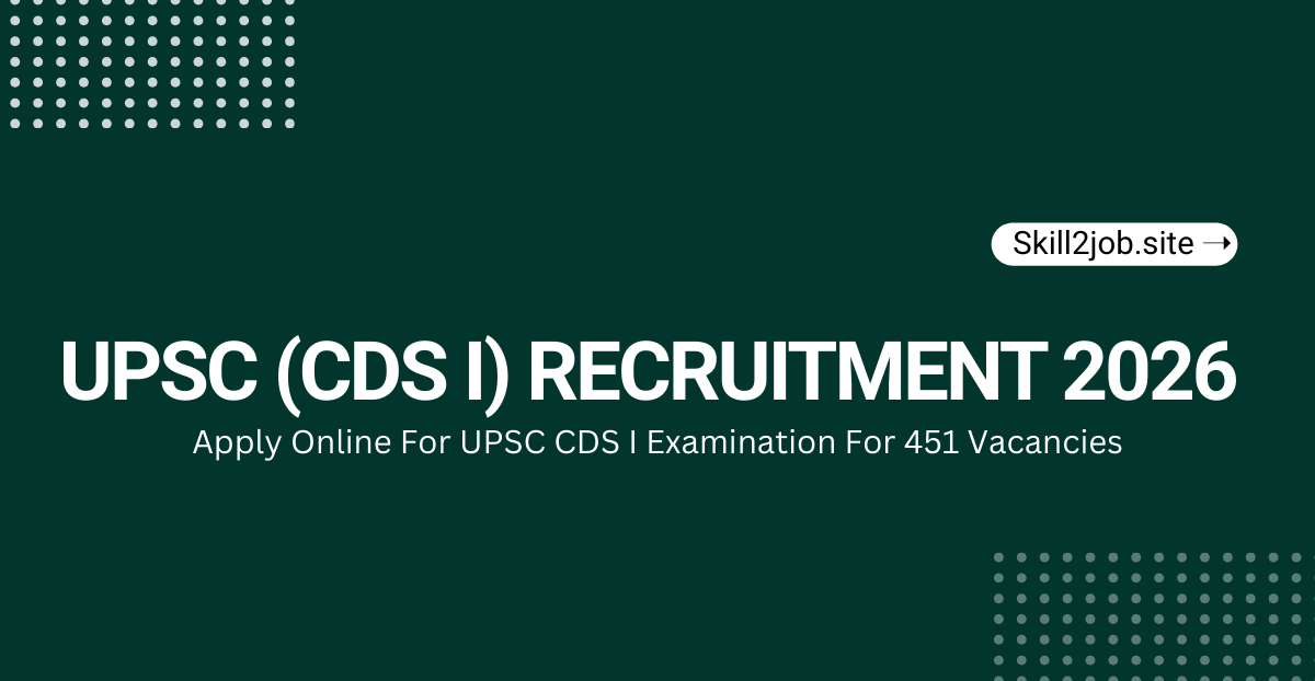 UPSC CDS I Recruitment 2026