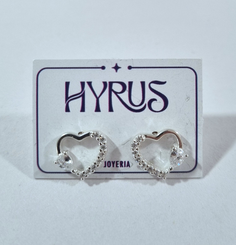 Aretes corazón - zirc #00216