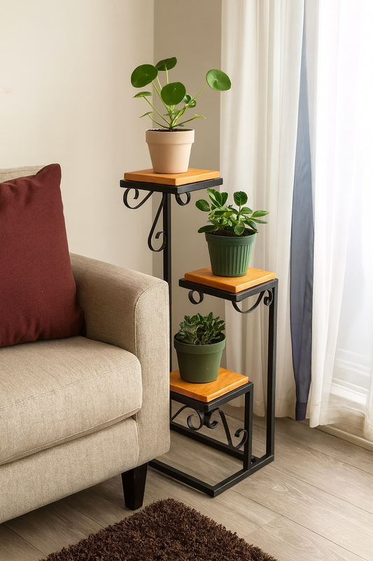 Estante en una sala de estar.