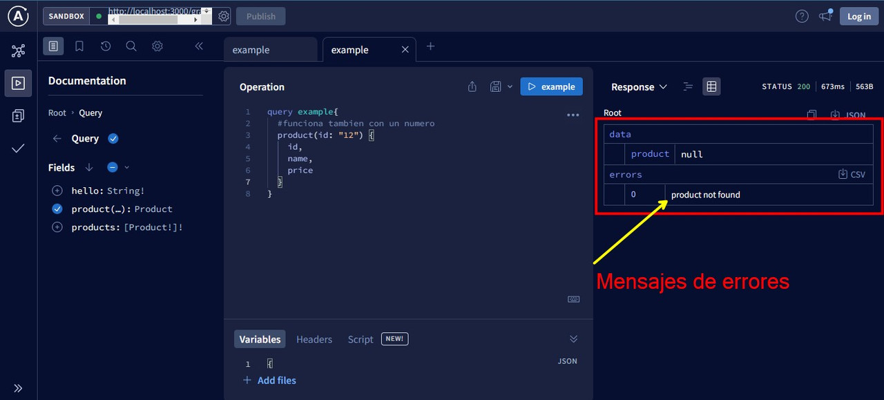 visualizacion de errores