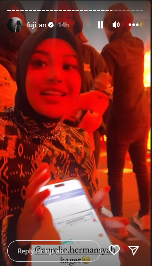 Aurel Hermansyah perlihatkan total pengeluaran saat belanja online.