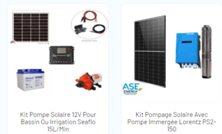 Des kits pompes solaires 