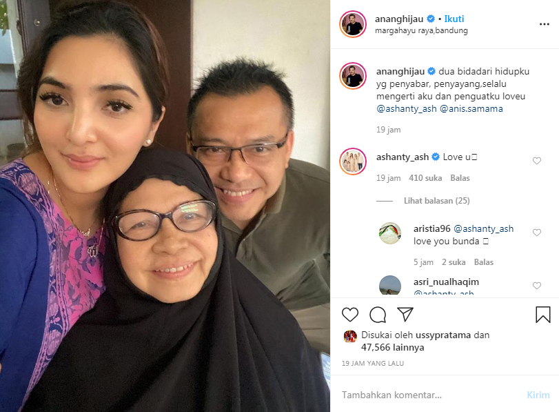 Anang Hermansyah, Ashanty, dan Ibunda
