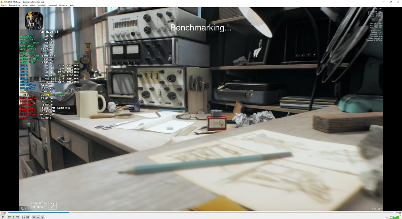 vega 64 bilanciato bench