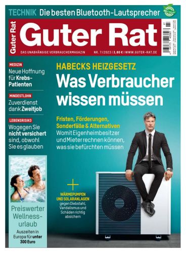 Cover: Guter Rat Verbrauchermagazin No 07 Juli 2023