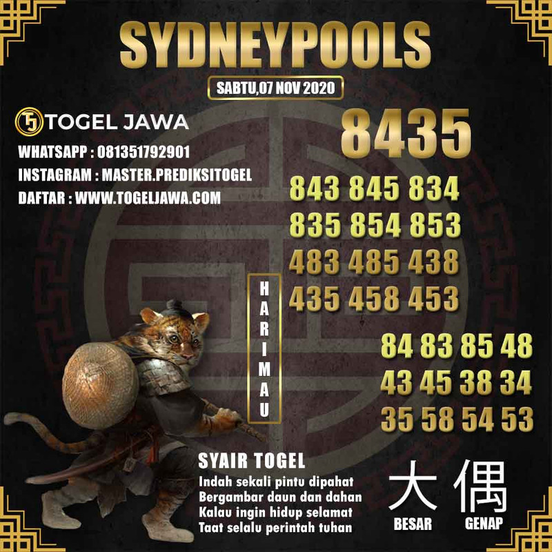 Prediksi Sydney Tanggal 2020-11-07