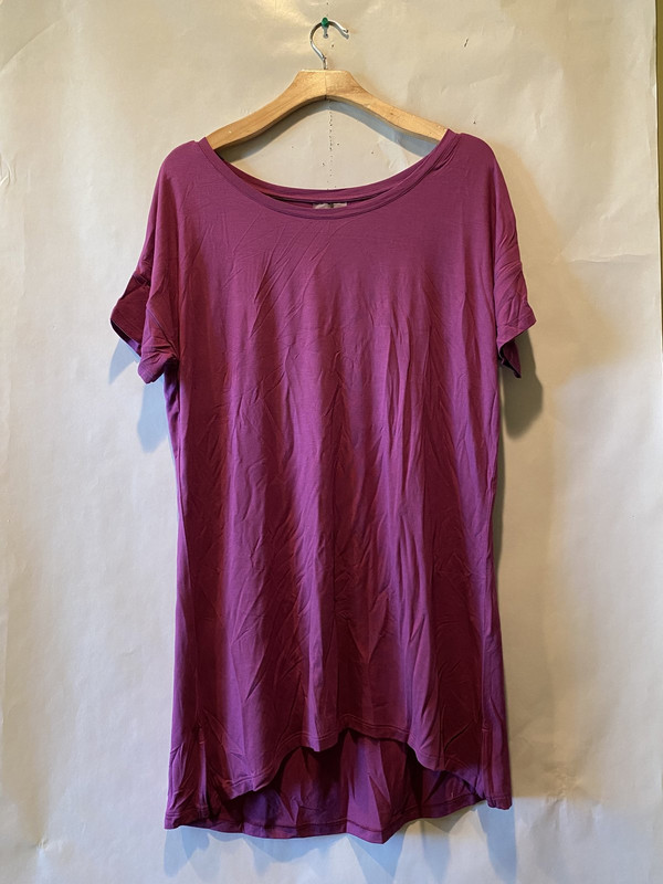 RECLINER SLD13-034/XS WOMENS COMFY NIGHT TEE SLEEP DRESS IN VERY BERRY SIZE XS