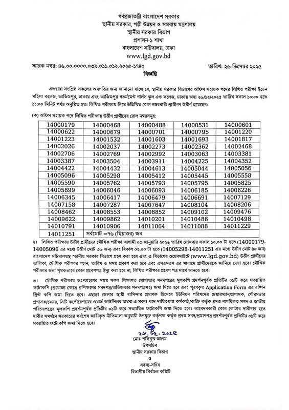 LGD-Office-Sohayok-Exam-Result-2025-PDF-1