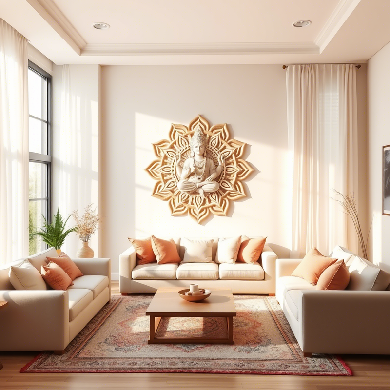 Hindu art placement in home