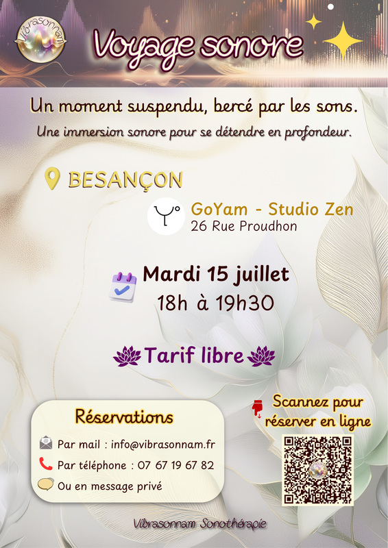Affiche Voyage Sonore Nancray 20 juin