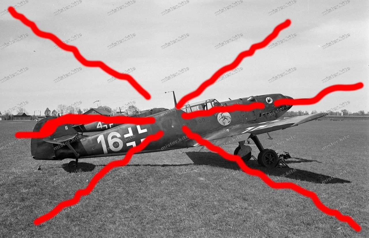 Negativ Schleißheim I Zerstörergeschwader 2 Messerschmitt Bf 109 D Emblem 38