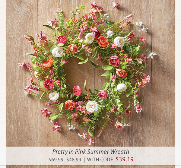 Pretty in Pink Summer Wreath