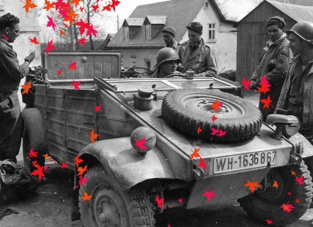 Volkswagen Typ 82 Kübelwagen captured by America