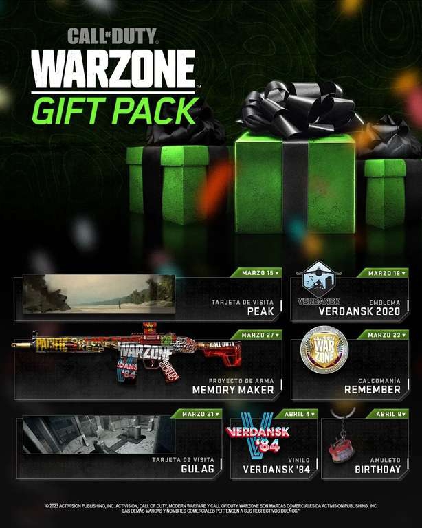 Warzone: regalos por tercer aniversario 
