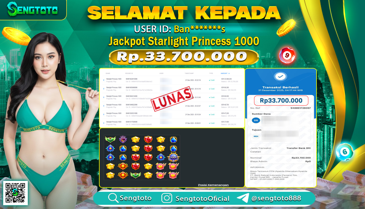 BUKTI PEMBAYARAN SLOT STARLIGHT PRINCESS 1000