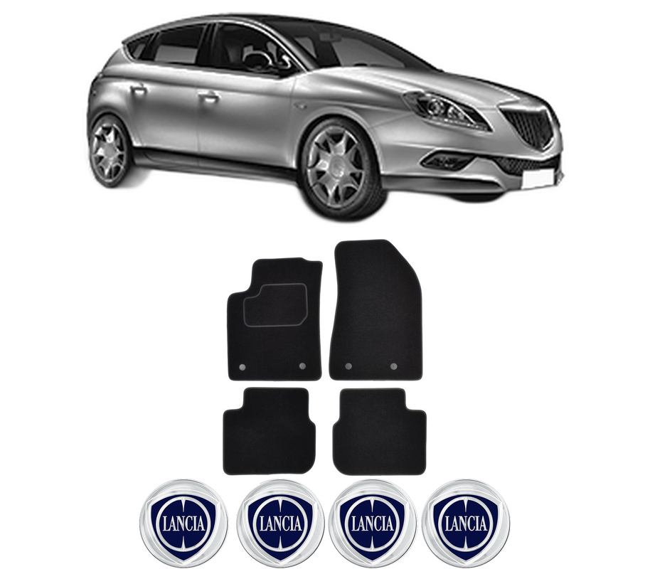 Set Covorase Presuri LANCIA DELTA III (844_) din 2008-2014, Auto, Material Textil Mocheta, 4 Stickere auto cu LANCIA