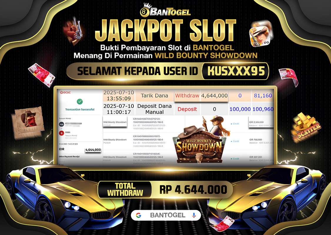 BUKTI JACKPOT LUNAS BANTOGEL