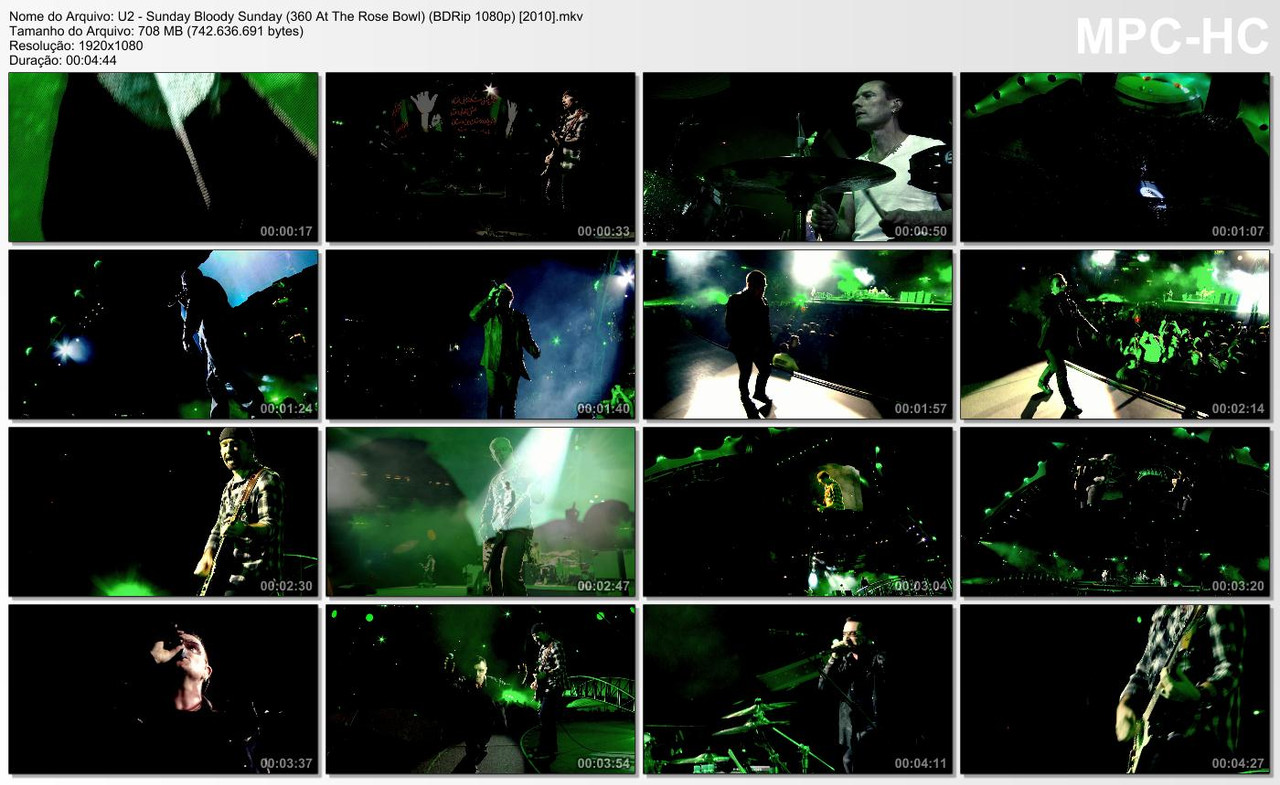 U2 - Sunday Bloody Sunday (360 At The Rose Bowl) (BDRip 1080p) [2010]