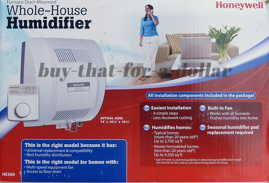 *NEW* Honeywell HE360Whole House Powered FlowThrough Humidifier