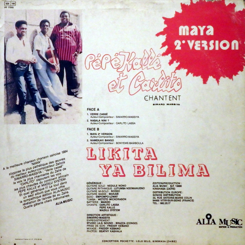 Pépé Kallé et Carlito, back