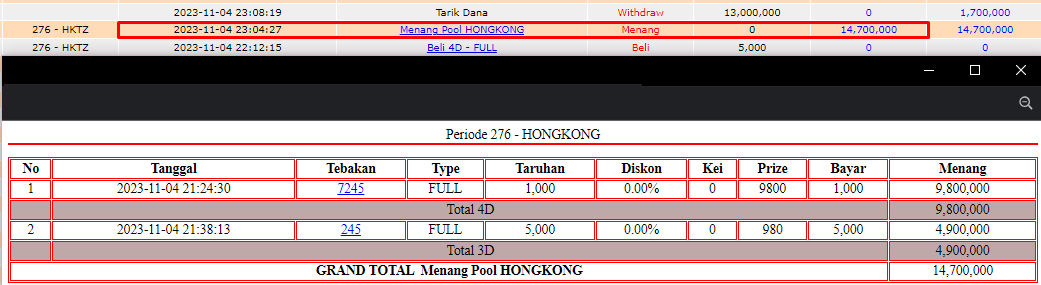 Bukti JP slot hari ini