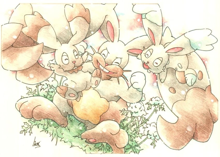 bunnelby-and-diggersby-pokemon-drawn-by-