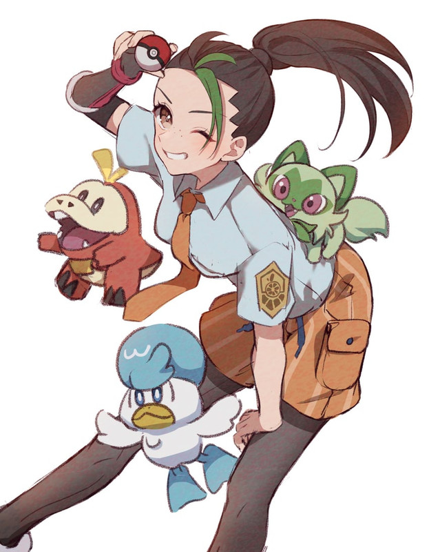 sprigatito-fuecoco-quaxly-and-nemona-pok