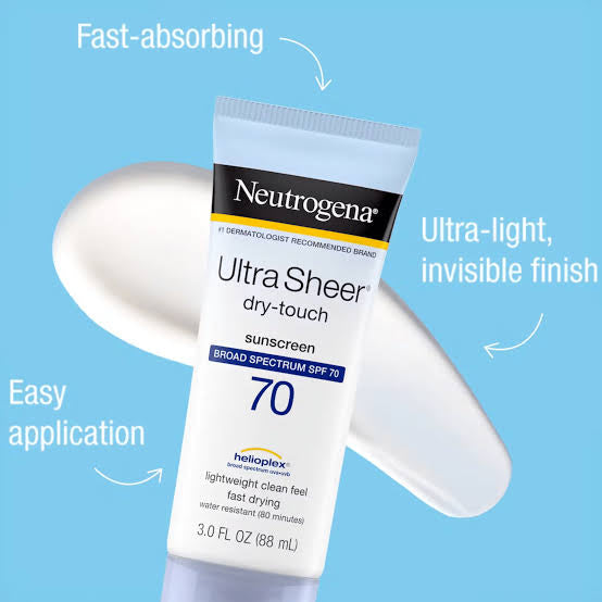 Neutrogena Ultra sheer 70 spf sunscreen