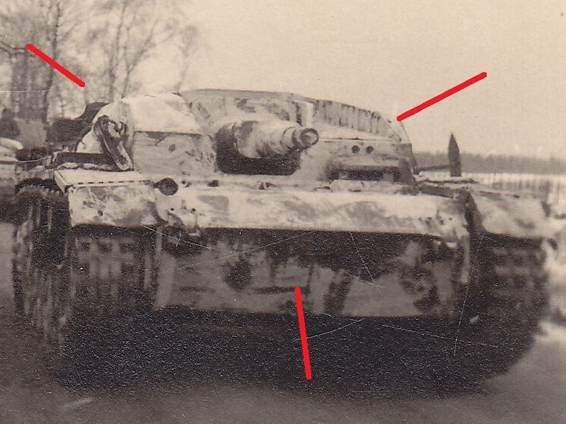 Sturmgeschütz STUG III weiß gekalkt Winter-Tarnu