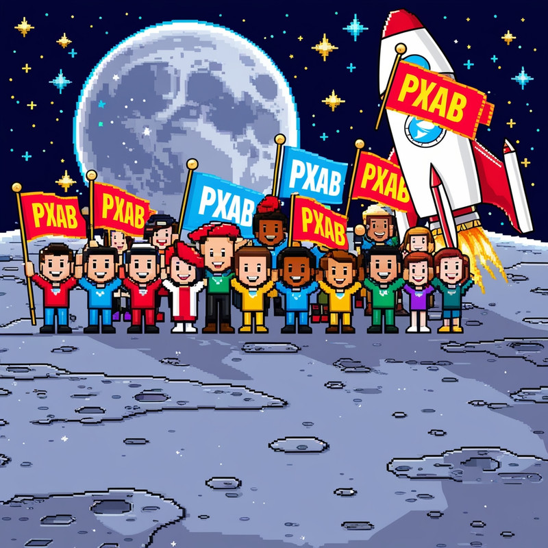 Pixel Art Crypto Scene
