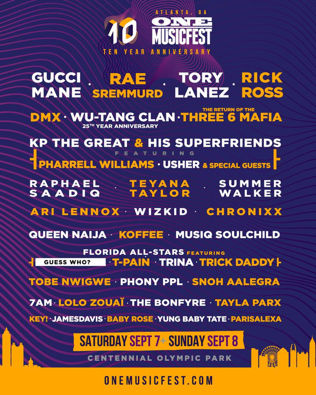 Pharrell To Perform At ONE Musicfest In Atlanta, GA On September 7