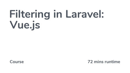 Filtering in Laravel: Vue.js