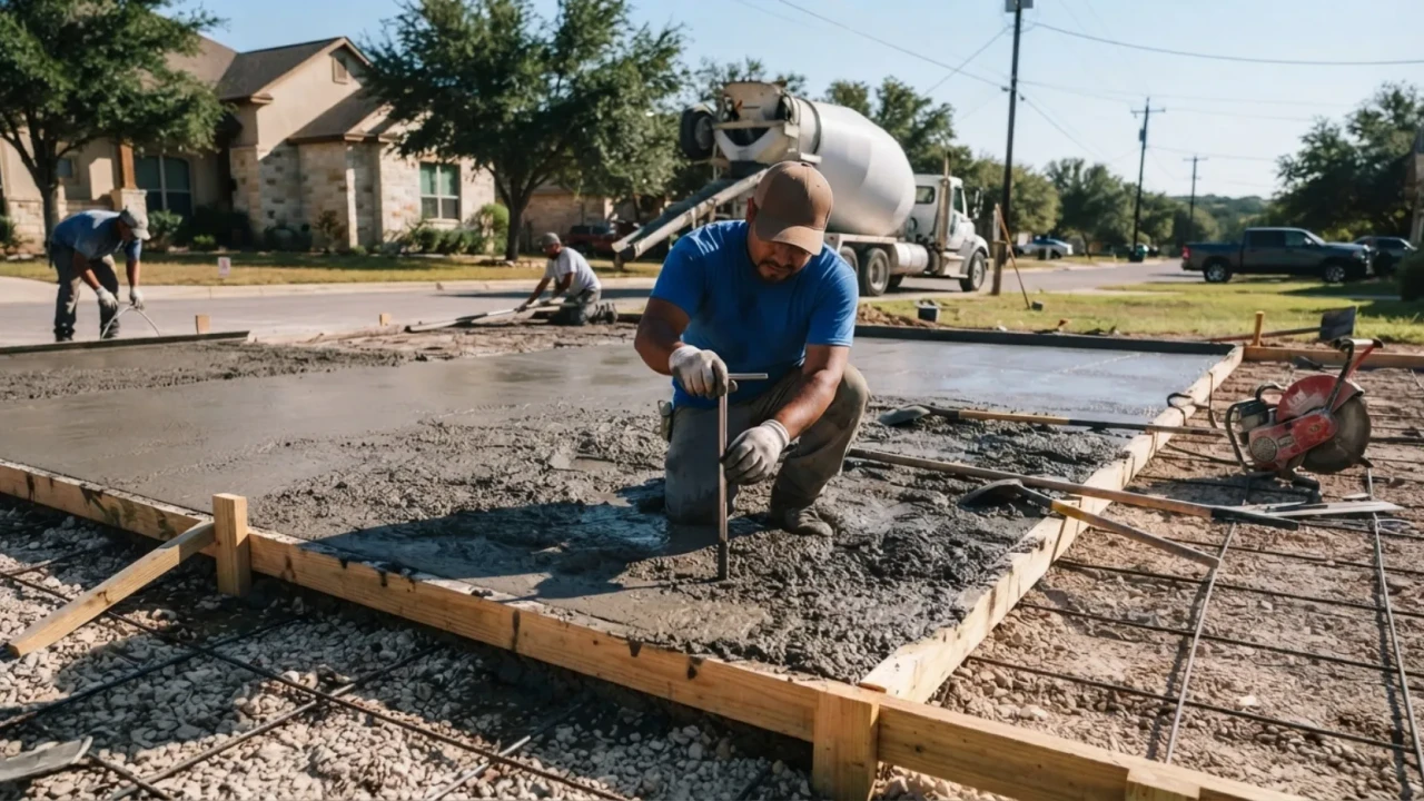 Concrete driveway slab thickness measurement San Antonio