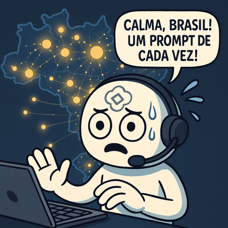 “O Brasil descobriu o ChatGPT… e agora o ChatGPT precisa de férias”