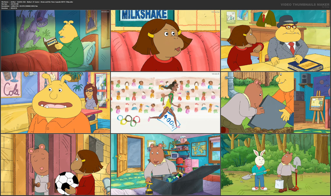 Arthur - S21E01-E02 - Binky's 'A' Game   Brain and the Time Capsule HDTV-720p.mkv