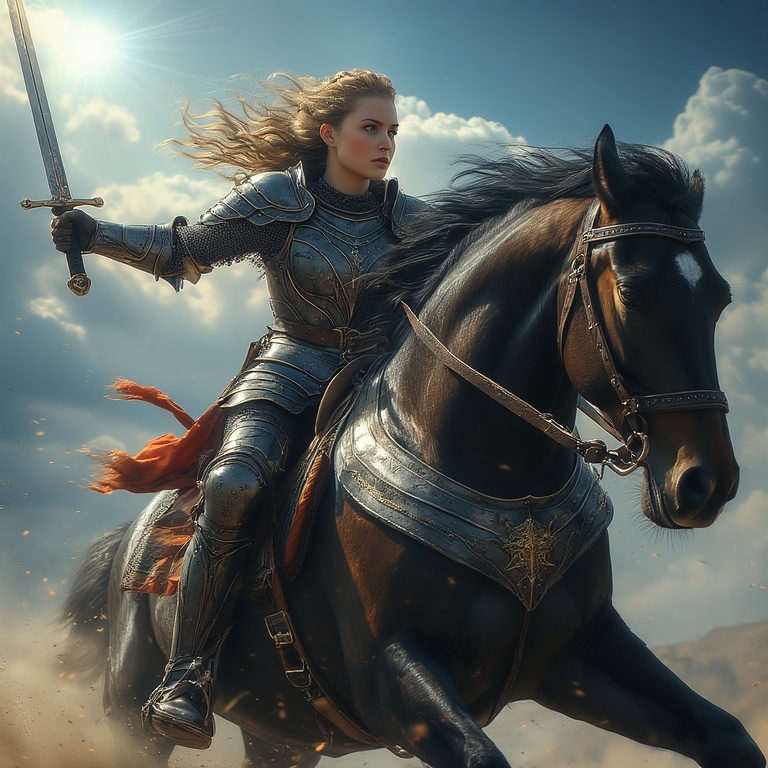 Armored-woman-charging-into-ba-(20)