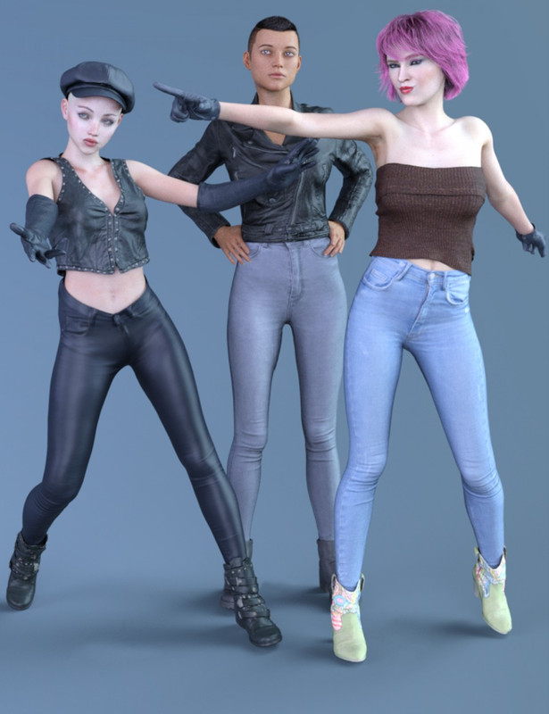     3 Pant Collection for Genesis 8 Female(s)