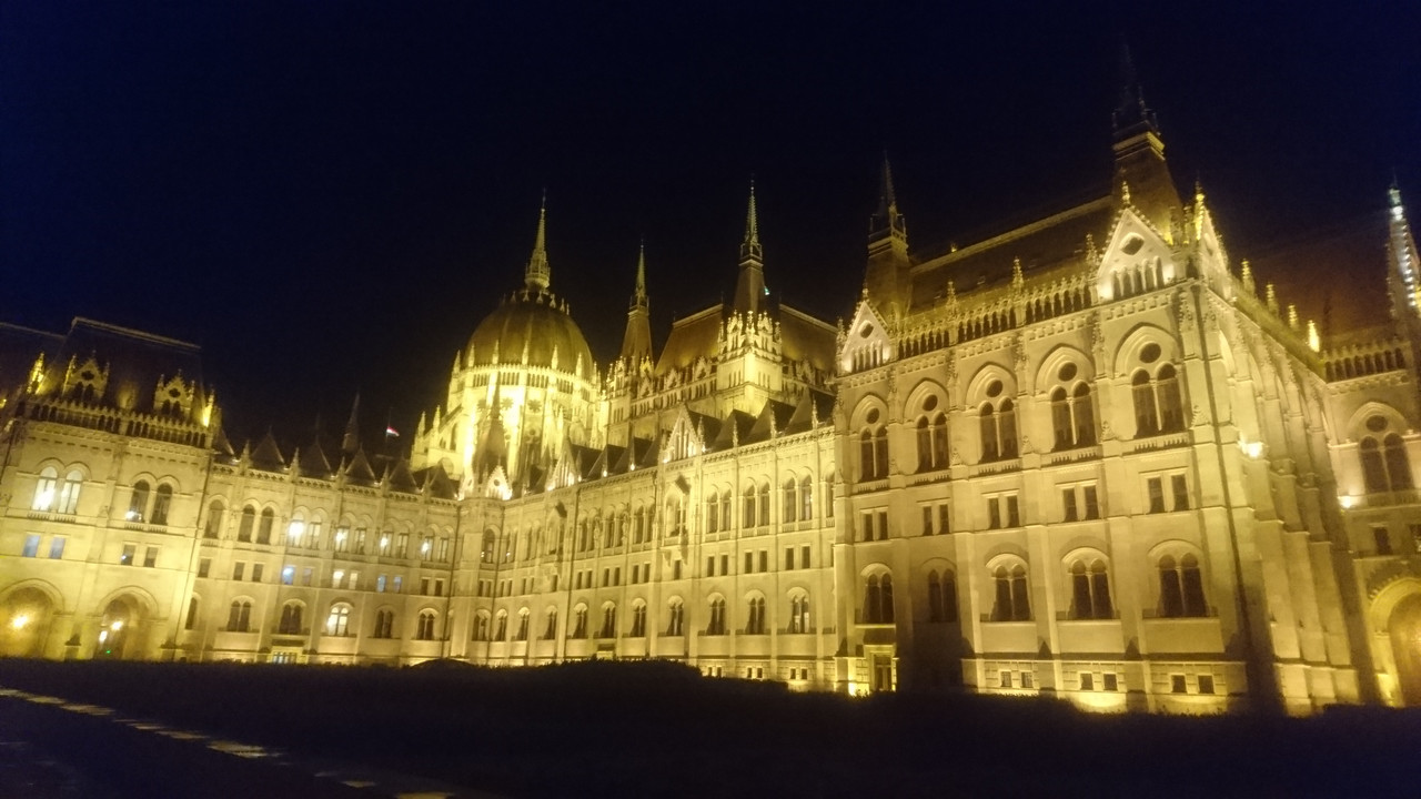 Another view of the Parliament building, this time with the dome in the centre, and the corner of the neo-Gothic parliament.