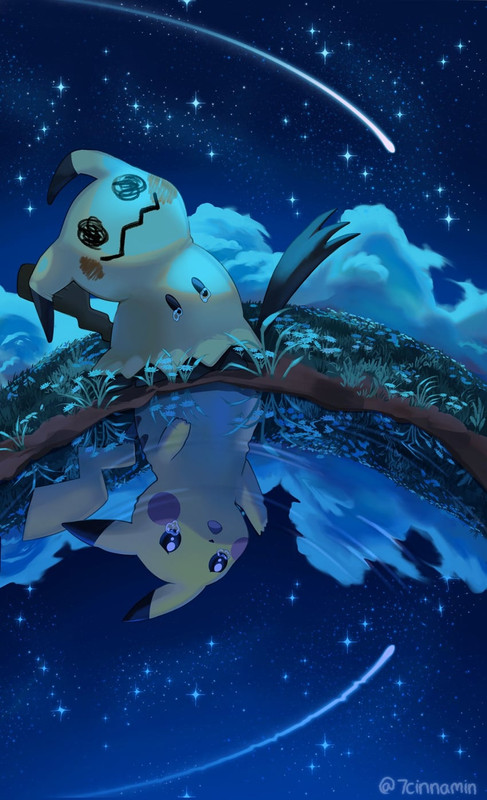 pikachu-and-mimikyu-pokemon-drawn-by-7ci