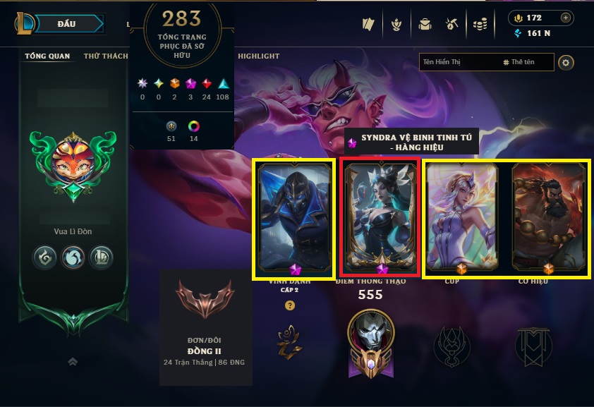 Acc LMHT # - Khung Đồng
