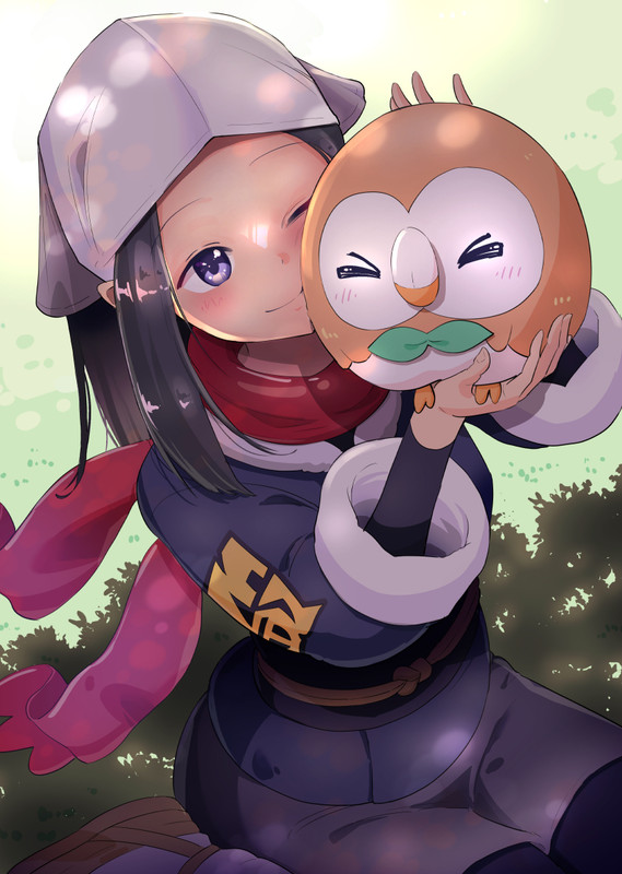 akari-and-rowlet-pokemon-and-1-more-draw