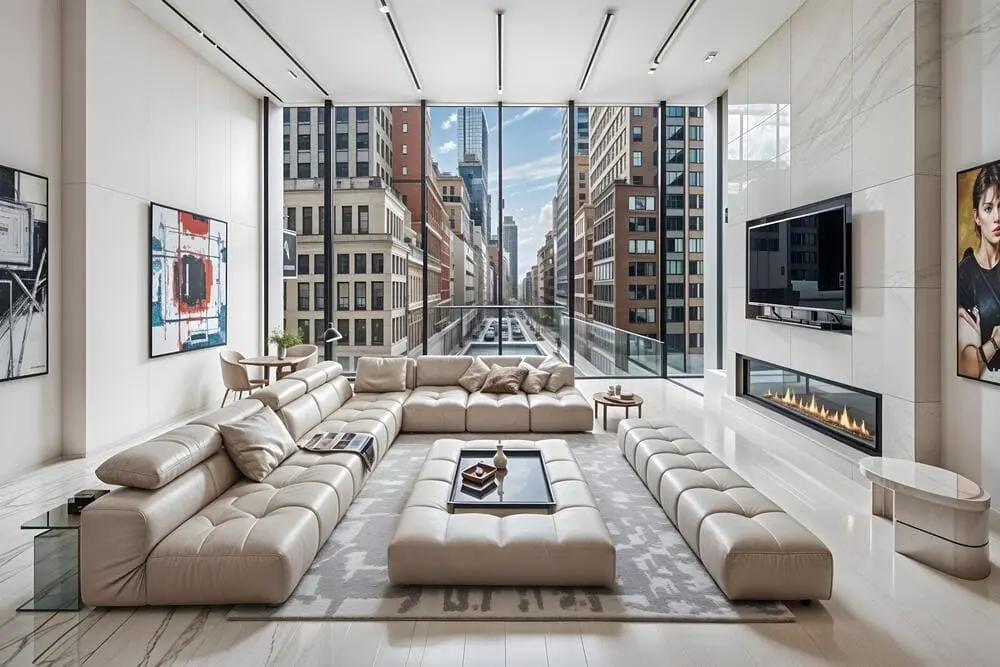 Modern Chicago condo renovation with open concept living space