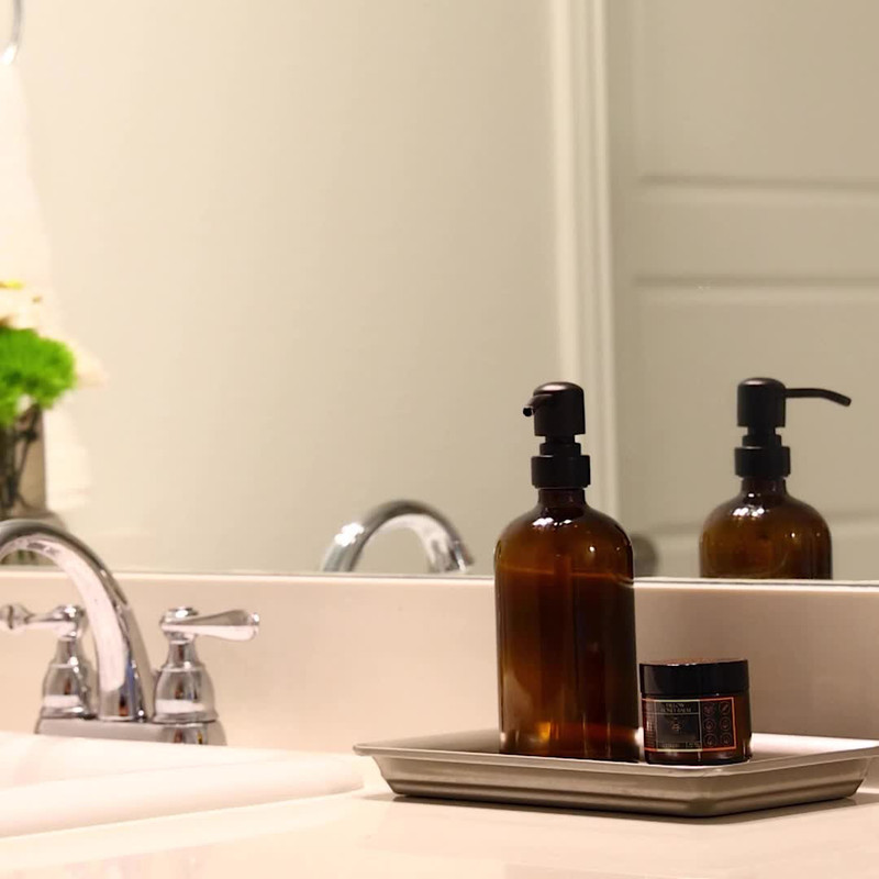 Bathroom shelf with balm